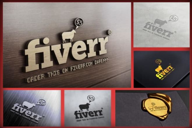 I will create 15 different photorealistic 3d logo mockups