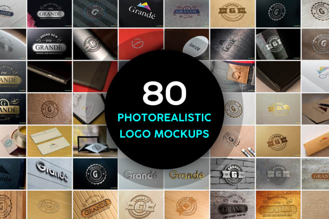 I will create 80 premium photorealistic 3d logo mockups