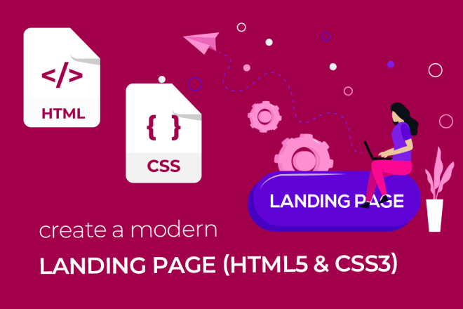 I will create a landing page html css