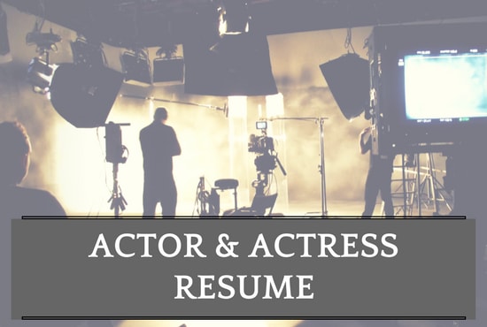 I will create a professional actor resume
