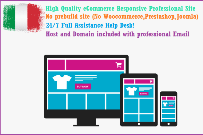 I will create a professional ecommerce site full responsive