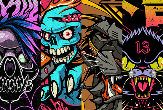 I will create a t shirt design for your band or brand