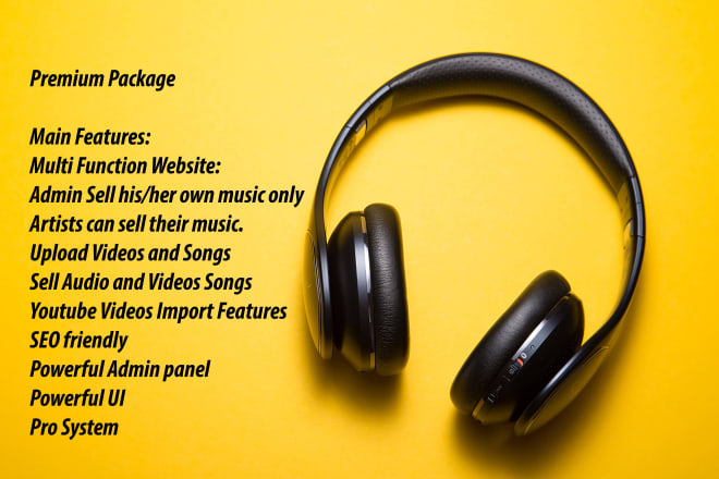 I will create audio and video music website