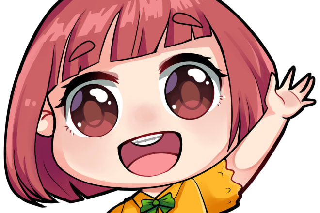 I will create chibi cute custom twitch emotes, sub badges, sticker