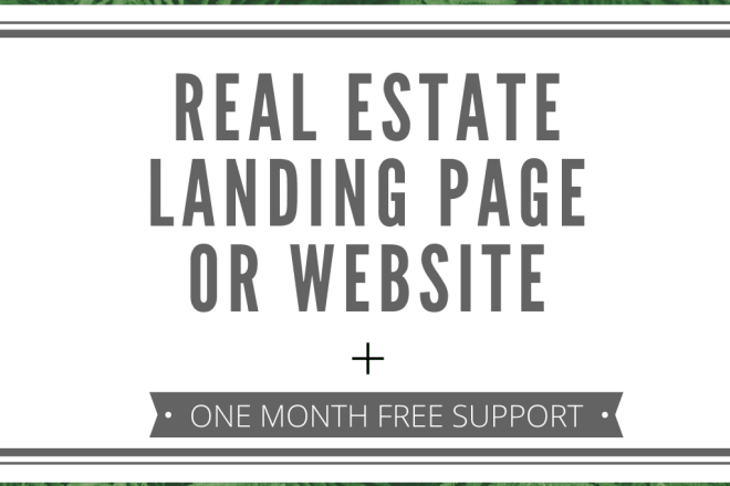 I will create eye catching real estate landing page in 24 hours