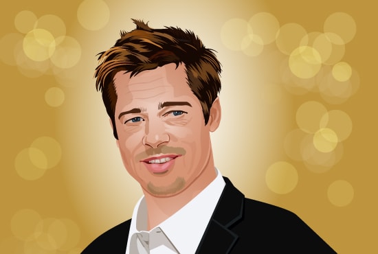 I will create good quality vector portrait illustration