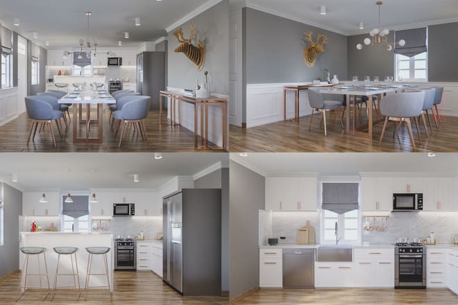 I will create photorealistic interior 3d renderings