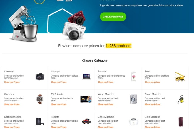 I will create price comparison multi vendor affiliate website