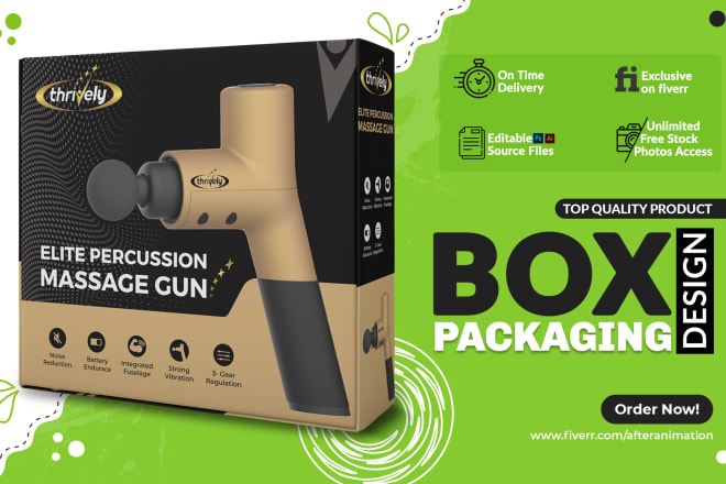 I will create product packaging box design and product label design
