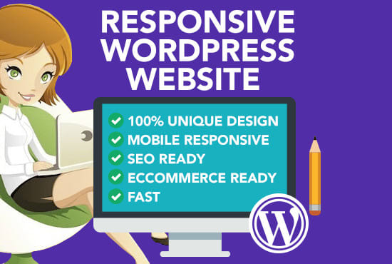 I will create responsive wordpress website