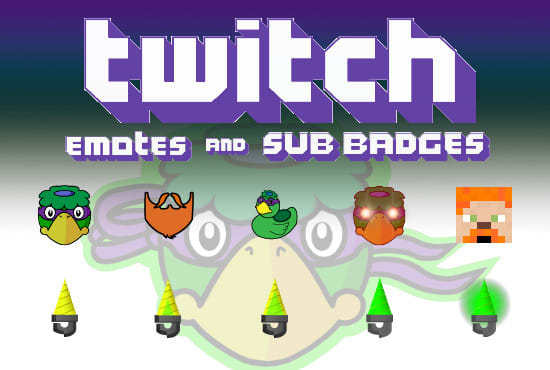 I will create stream emotes, emojis and badges