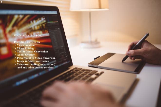 I will create video or convert text or powerpoint to video