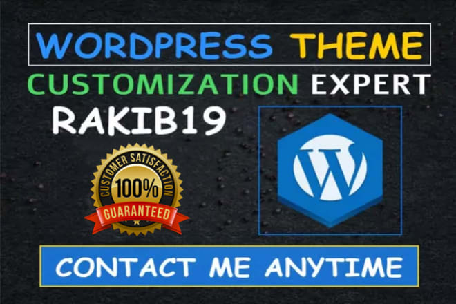 I will customize any wordpress theme