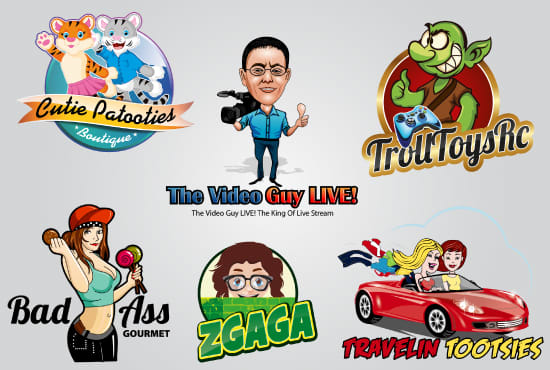 I will design a creative mascot cartoon logo for your business