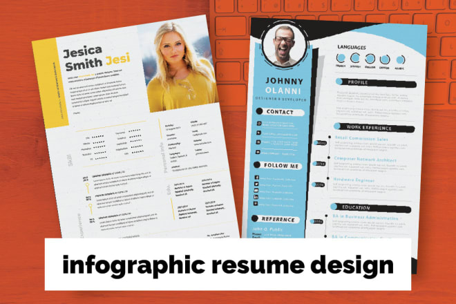 I will design a killer infographic resume CV design under 24h