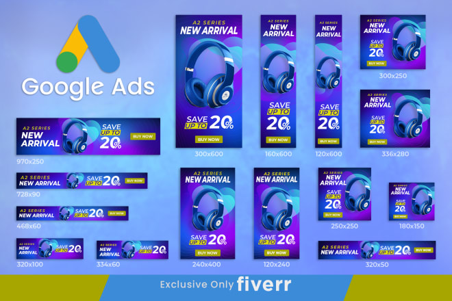 I will design amazing google banner ads or adwords display ads