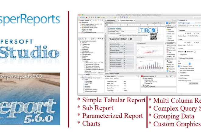 I will design and develop jasper report using ireport
