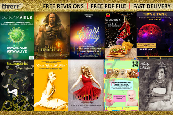 I will design any type of catchy professional poster and flyer