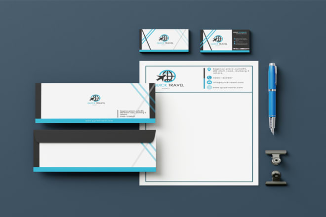 I will design complete stationery set design