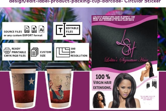 I will design, edit label, product packing, cup, barcode