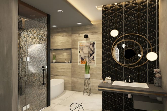I will design extremely impressive bathroom interiors
