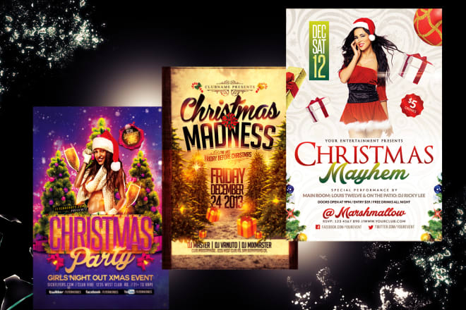 I will design flyer for christmas event