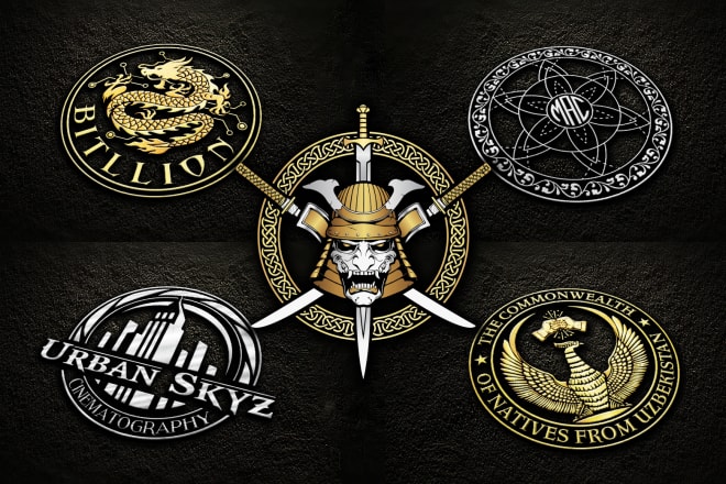 I will design luxury and heraldic badge stamp logo