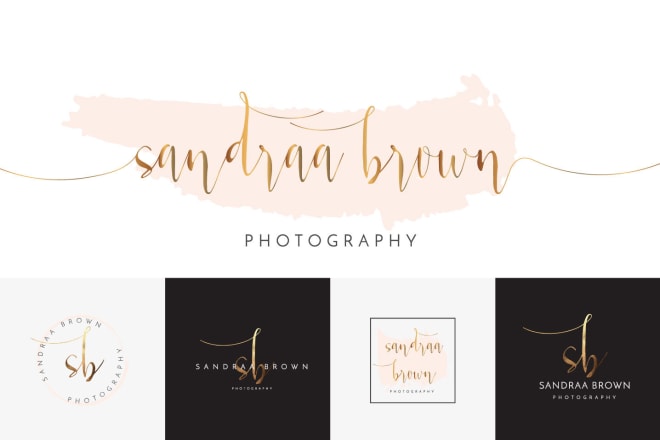 I will design modern luxurious feminine logo with free submark