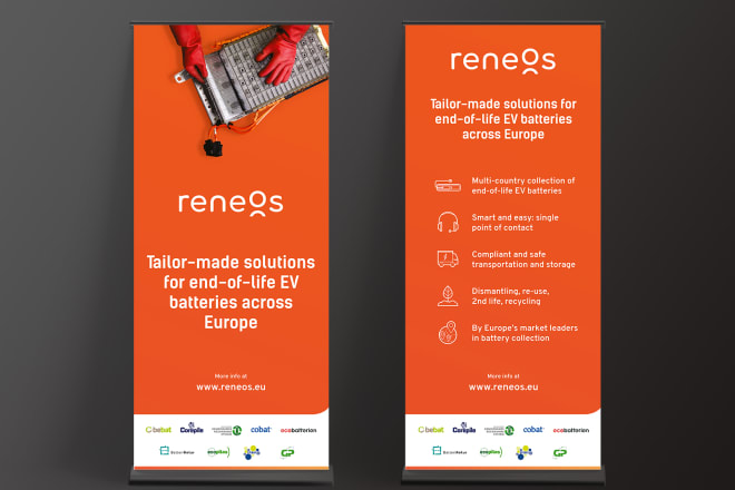 I will design modern roll up banner signs