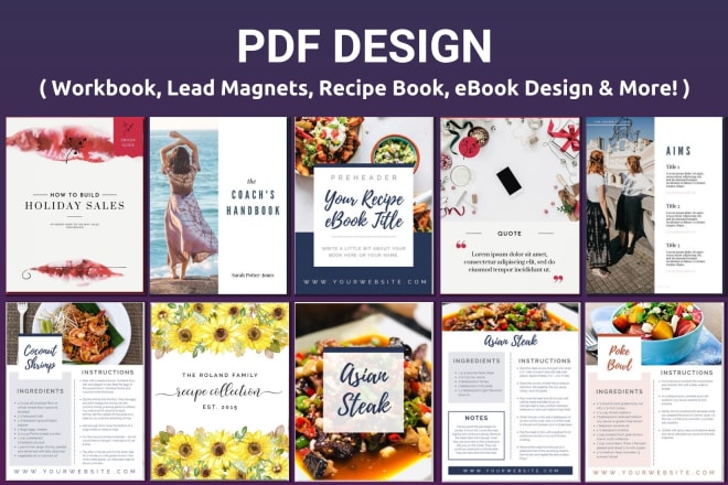 I will design PDF workbook, worksheet, lead magnet, checklist, ebook design