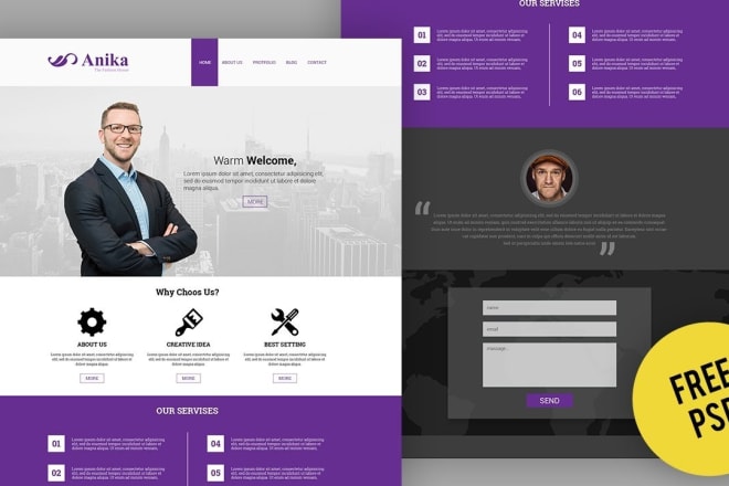 I will design portfolio website for freelance business free hosting