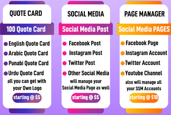 I will design quote card and social media post for your business