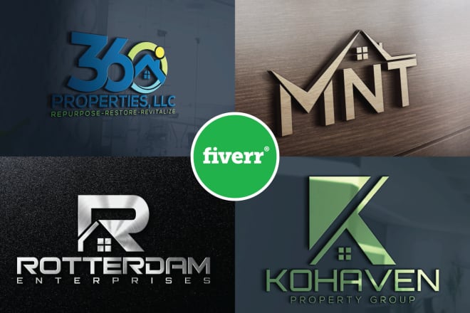 I will design real estate property construction home financial logo