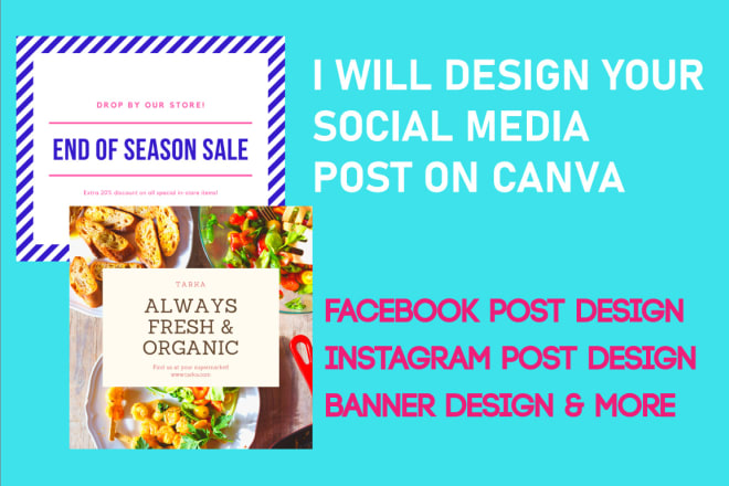 I will design social media post on canva templates