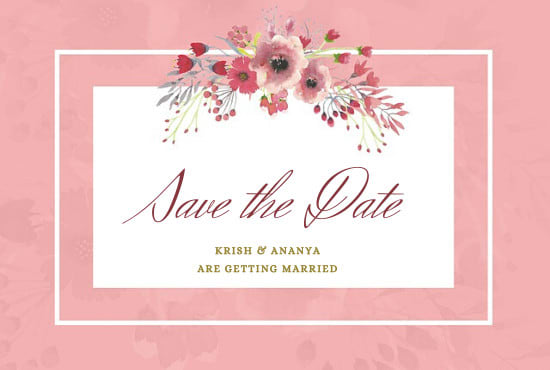 I will design your marriage and part invitation, greeting card, postcard, and eid card
