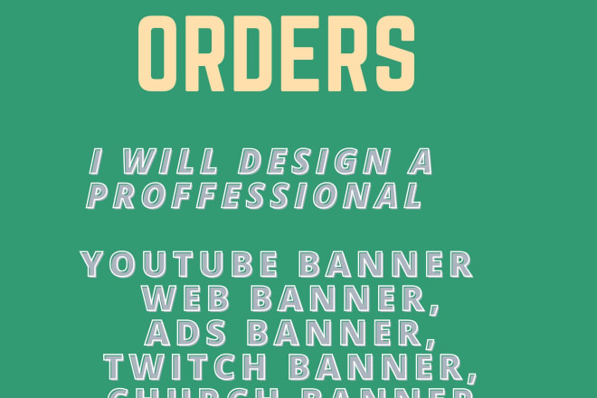 I will design youtube banner, ads banner, twitch banner,church banner