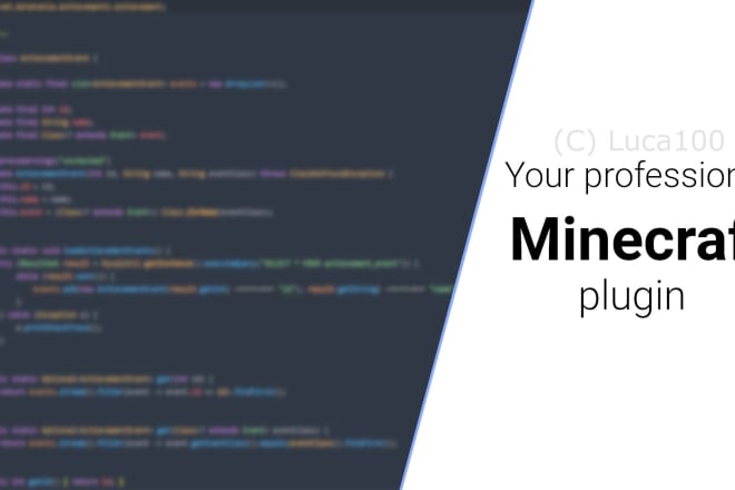 I will develop a professional minecraft plugin for spigot or bukkit