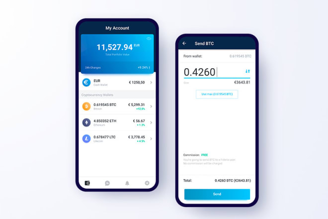 I will develop cryptocurrency wallet app, exchange website and app