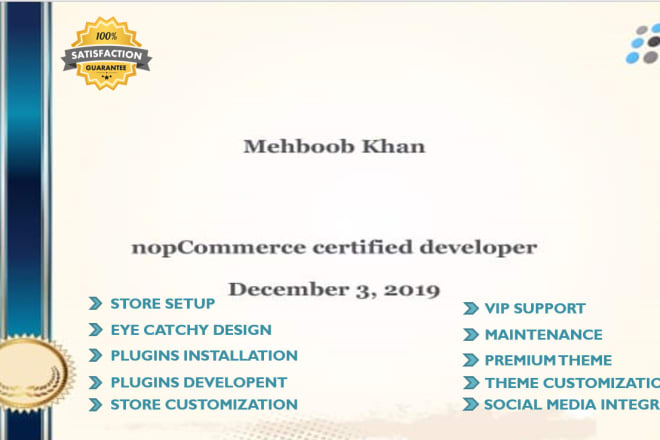 I will develop your website at nopcommerce, grandnode and apps