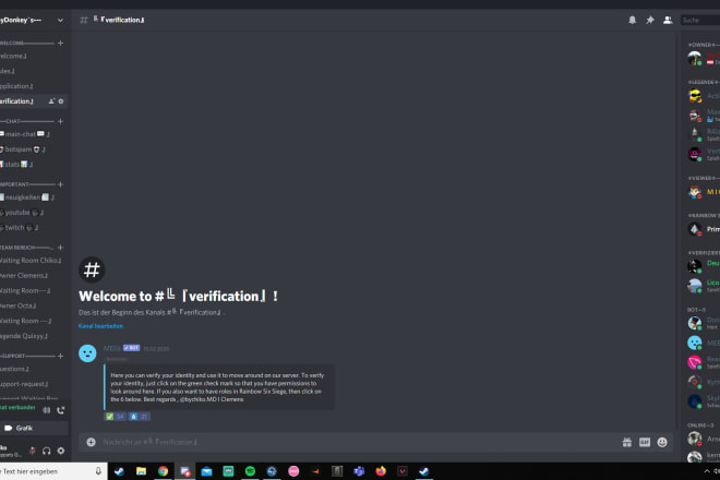 I will do a discord server nearly for free