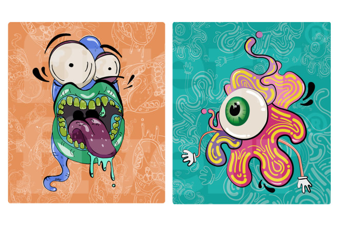 I will do a funny cartoon style illustration, character design