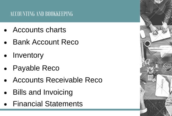 I will do accounting and bookkeeping online with quickbooks,oracle and tally in excel