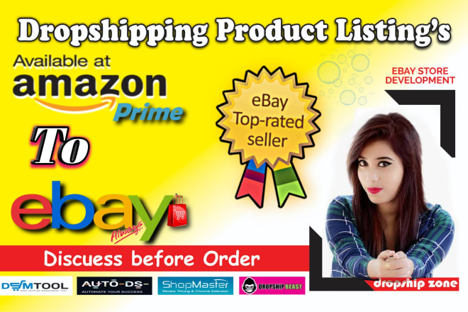 I will do amazon to ebay dropshipping listings