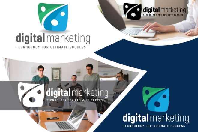 I will do cutting edge digital marketing logo