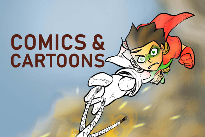 I will do digital cartoons and comic art