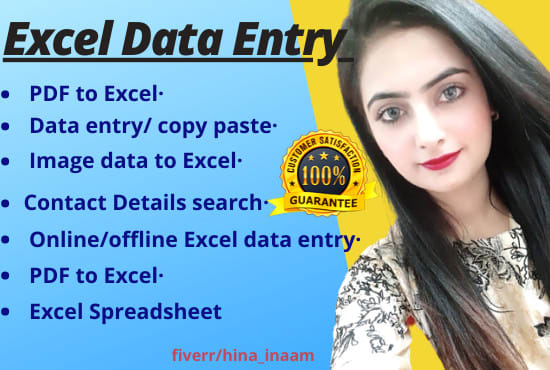 I will do excel data entry jobs