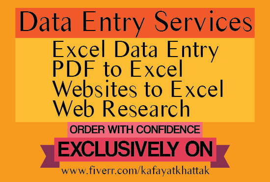 I will do excel data entry jobs