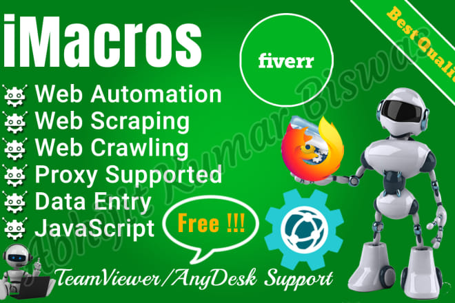 I will do imacros web automation data scraping crawling collection