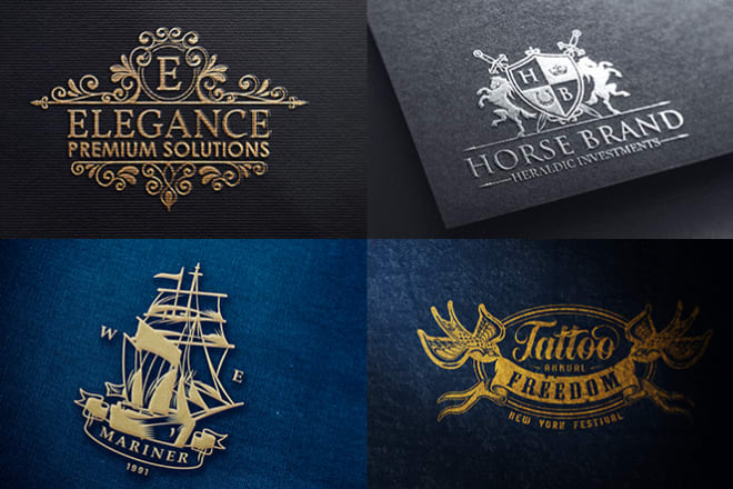 I will do luxury vintage, retro, emblem, stamp, badge logo design