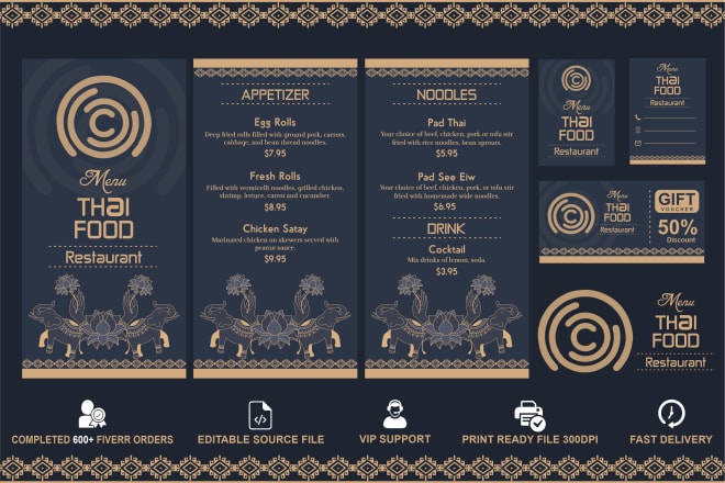I will do modern restaurant, food menu design in 12 hours